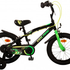 Bicicleta pentru baieti Volare Super GT, 16 inch, culoare negru/verde, frana de PB Cod:21783