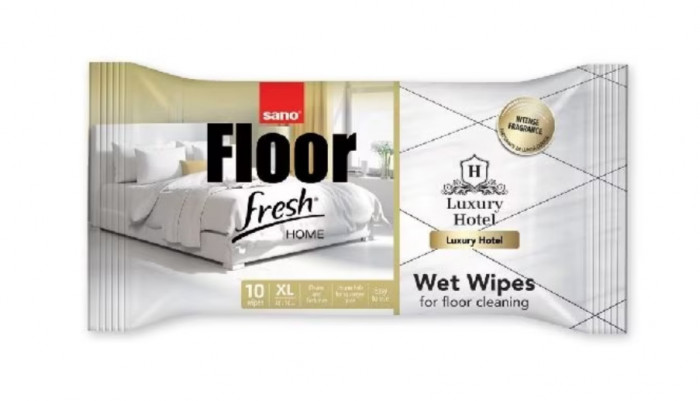 Lavete umede pentru pardoseli Sano Floor Fresh Luxury Hotel, 10 buc, 70x40cm