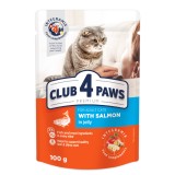 Club 4 Paws Premium, Hrana Umeda Pisici cu Somon, 24 x 100g