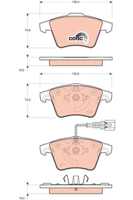 TRW GDB1721 COTEC set placute frana,frana disc foto