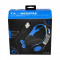 Pachet Casti + Accesorii (PS4) Gioteck TX30 Megapack - Stereo Game &amp; Go Headset + Thumbs Grips + Cablu USB Negru/Albastru