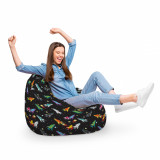 Fotoliu Puf Bean Bag tip Para XL Retro Space Ships, Updeco