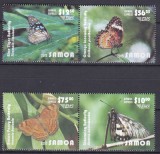 DB1 Samoa Fluturi setul fara margini albe 4 v. MNH, Nestampilat