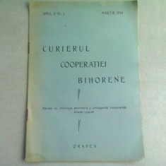 REVISTA CURIERUL COOPERATIEI BIHORENE NR.3/ 1 MARTIE1938