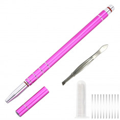 Creion De Coafură Roz Pentru Conturarea Părului + Lamă Pentru Ascuțire