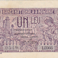 ROMANIA 1 LEU 1938 aXF