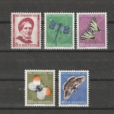 Fluturi Pro Juventute Sc. B207-211 (Scott) Elvetia 1951