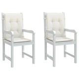 vidaXL Perne scaun cu spătar scund 2buc. melanj crem 100x50x4cm textil 4002451