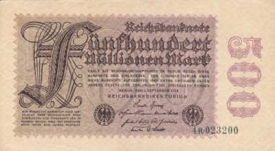 GERMANIA 500.000.000 marci 1923 XF!!! foto