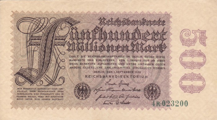 GERMANIA 500.000.000 marci 1923 XF!!!