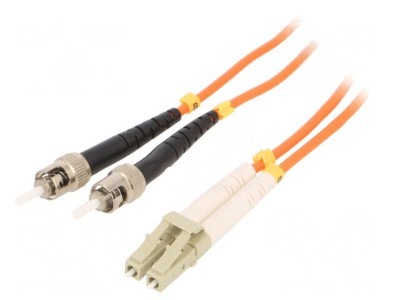 Patch Cord Fibră OM2 LC/UPC-ST/UPC 10m Portocaliu foto