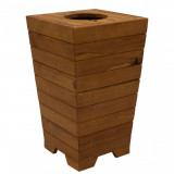 Ghiveci pentru exterior Otis, Pakoworld, 43x43x70.5 cm, lemn masiv de fag, maro