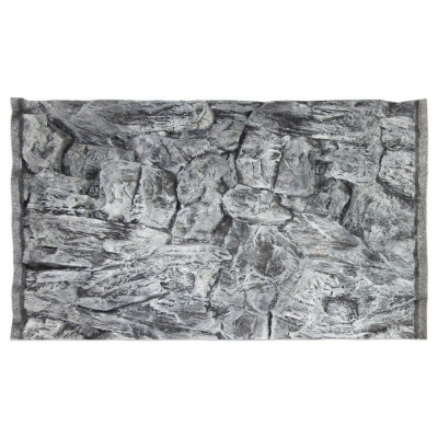 Fundal 3D pentru acvariu 100x60cm - ROCK GREY foto