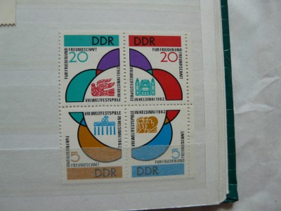 DDR 1962 - SPORT , JOCURILE STUDENTESTI BLOC NESTAMPILAT foto