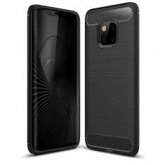 Husa HUAWEI Mate 20 Pro - Luxury Carbon TSS, Negru