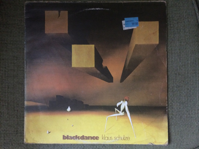 klaus schulze black dance album disc vinyl lp muzica rock electronica ambientala virgin records france VG+