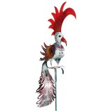 Decoratiune metalica gradina Pasare exotica cu tija 168 cm, Jad