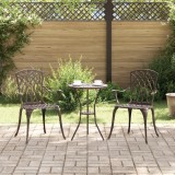VidaXL Set scaune de grădină, 2 buc., bronze, aluminiu turnat