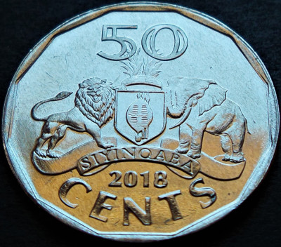Moneda exotica 50 CENTI - Republica ESWATINI, anul 2018 * cod 5054 = UNC foto