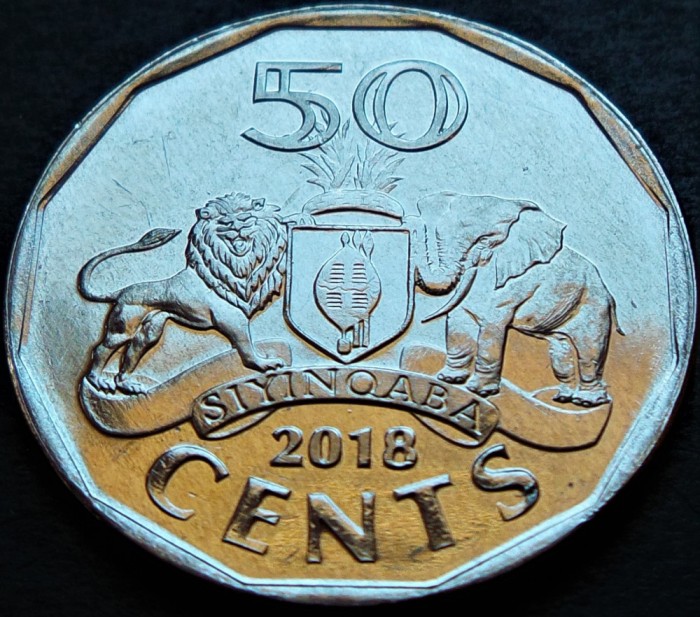 Moneda exotica 50 CENTI - Republica ESWATINI, anul 2018 * cod 5054 = UNC