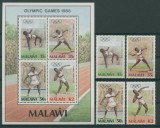 Malawi 1988 - Jocurile Olimpice, sport, serie si bloc neuzat