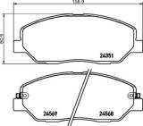 Placute frana Hyundai Grand Santa Fe, Santa Fe 1 (Sm), Santa Fe 2 (Cm), Santa Fe 3 (Dm); Kia Sorento 2 (Xm) SRLine parte montare : Punte fata