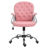 Vinsetto Fotoliu de birou, Ergonomic Fotoliu de birou cu Suport pentru Brațe, Spătar Căptușit, Reglabil &icirc;n &Icirc;nălțime Fotoliu de calculator cu Piele Eco