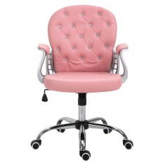 Vinsetto Fotoliu de birou, Ergonomic Fotoliu de birou cu Suport pentru Brațe, Spătar Căptușit, Reglabil &icirc;n &Icirc;nălțime Fotoliu de calculator cu Piele Eco