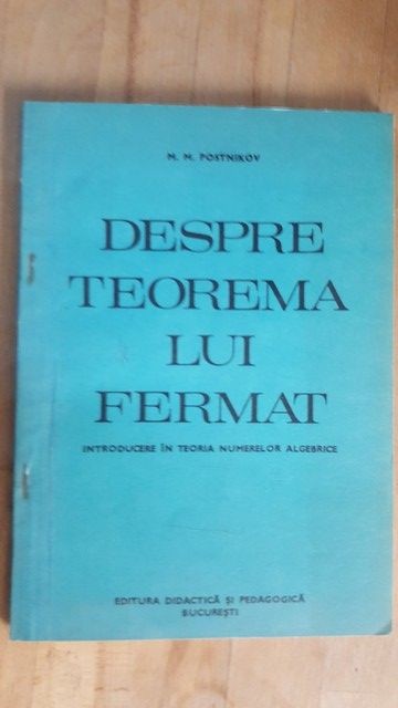 Despre teoria lui Fermat- M. N. Postnikov