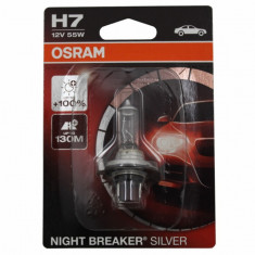 Bec Auto Halogen Osram NIGHT BREAKER SILVER 64210NBS-01B H7 12V 55W Blister (1 unit) 64210NBS-01B