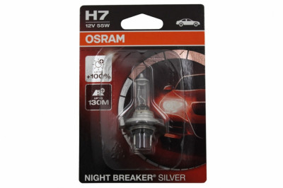 Bec Auto Halogen Osram NIGHT BREAKER SILVER 64210NBS-01B H7 12V 55W Blister (1 unit) 64210NBS-01B foto