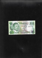 Rar! Botswana 10 pula 1982 P#9c seria974588