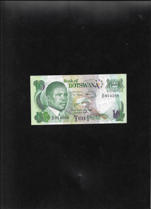Rar! Botswana 10 pula 1982 P#9c seria974588