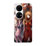 Husa compatibila cu Huawei Nova Y70 model Neon Genesis Evangelion, Silicon, TPU, Viceversa, Transparent, Carcasa