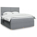 VidaXL Pat continental, gri deschis, 180x200 cm, material textil 3294428