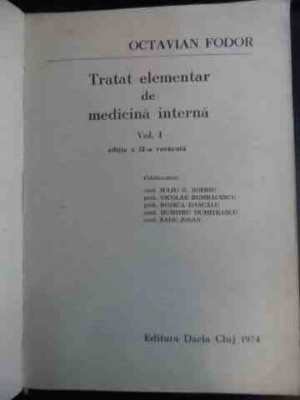 Tratat Elementar De Medicina Interna Vol Ii - Octavian Fodor ,542335 foto