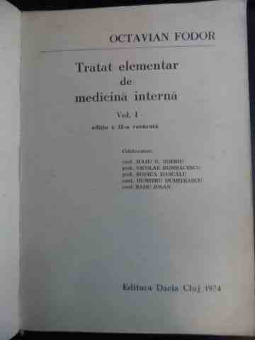 Tratat Elementar De Medicina Interna Vol Ii - Octavian Fodor ,542335