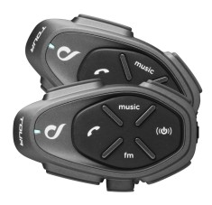 Sistem comunicare moto complet Bluetooth INTERCOM Interphone model Tour &ndash; kit 2 bucati (pentru 2 utilizatori)