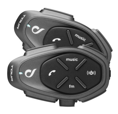 Sistem comunicare moto complet Bluetooth INTERCOM Interphone model Tour &amp;ndash; kit 2 bucati (pentru 2 utilizatori) foto