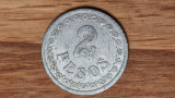 Paraguay - moneda de colectie rara - 2 pesos 1938 - an unic, stare foarte buna !