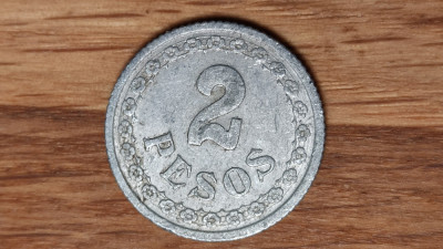 Paraguay - moneda de colectie rara - 2 pesos 1938 - an unic, stare foarte buna ! foto