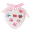 Set Inele Copii, Modele Figuri Glitter, Multicolor, 8 Bucăți, Cutie Inimă, Oem