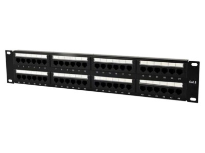 Patch Panel GEMBIRD 48 Porturi Cat 6 RJ45 Negru NPP-C648CM-001 foto