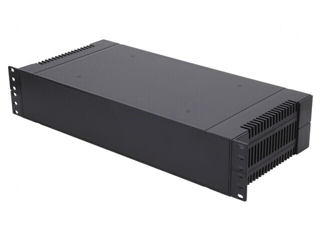 Carcasă standard 19 2U neagră ABS 203x431mm