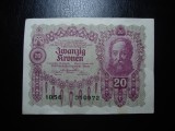 AUSTRIA 20 KRONEN 1922 SUPERBA