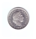 Moneda Elvetia 20 rappen 1997, stare foarte buna, curata