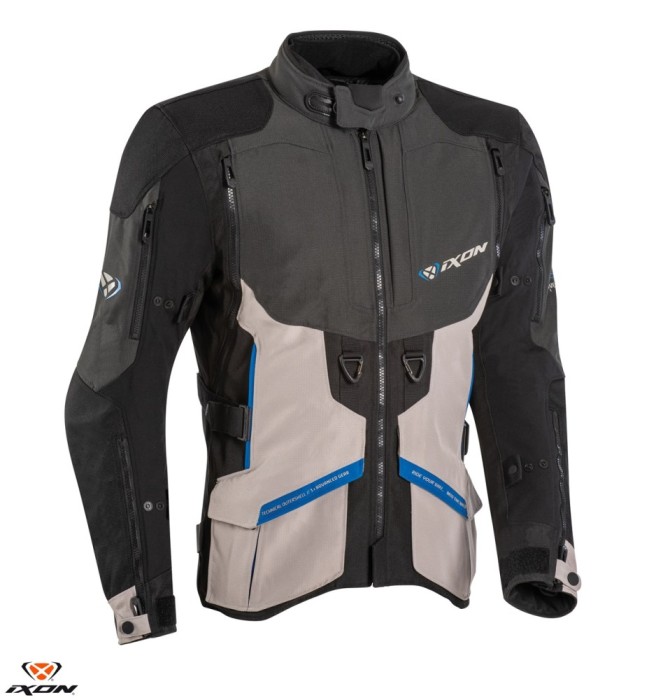 Geaca (jacheta) barbati pentru scuter - motocicleta Touring/Adventure Ixon All season model Ragnar MS culoare: negru/antracit/gri Negru/antracit/gri M