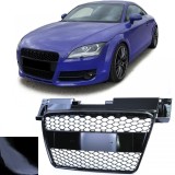 Grila radiator tip fagure fara emblema neagra lucioasa, potrivita pentru Audi TT 8J pre-facelift 06-10 Performance AutoTuning