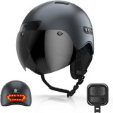 Casca smart ciclism, atv, moto, scuter, schi Bluethoot 5.0, Camera full HD, semnalizare LED, Pes Holding
