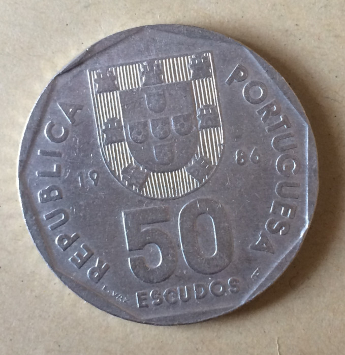 Portugalia 50 escudos 1986